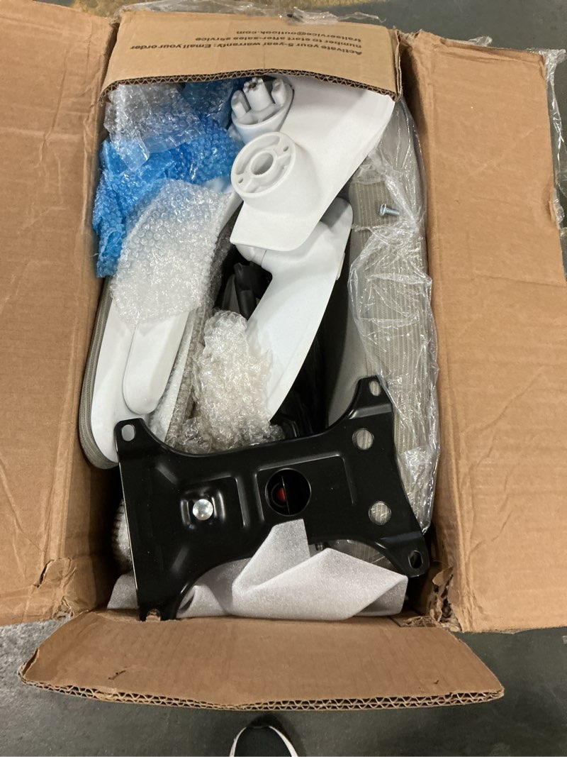 Condition photo showing As Is for TRALT Ergonomic Office Chair - Desk Chair with Adjustable Headrest Lumbar Support Computer Chair - Mesh Comfy Chair with Flip-up Armrests - Gaming Chairs for Adults Home Office (Leather, Grey)