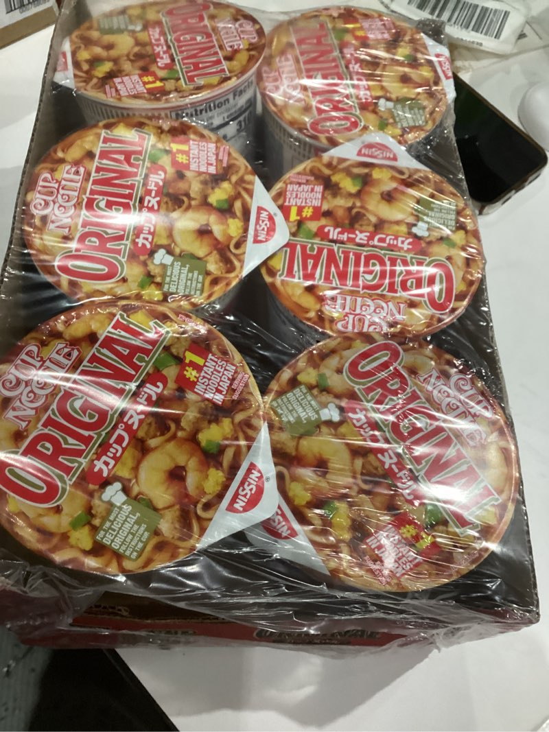 Condition photo showing New/Like New for Nissin Cup Noodle Ramen Noodle Soup, Curry, 2.82 Ounce (Pack of 6) Curry 2.8 Ounce (Pack of 6)