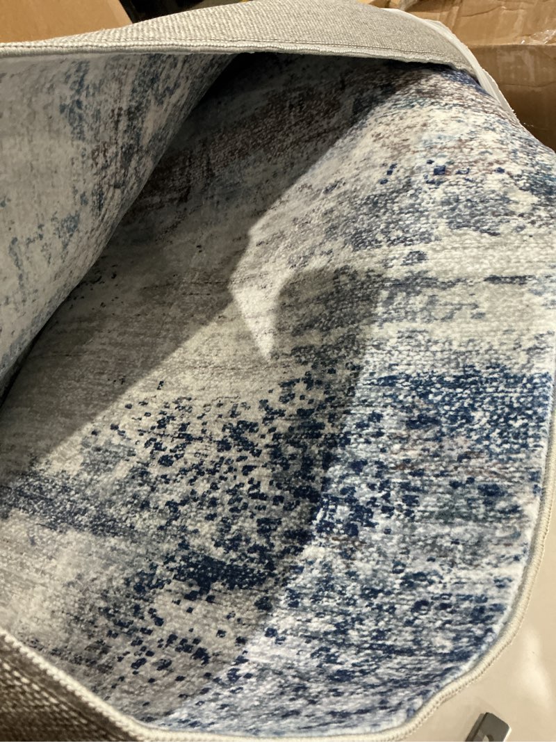 Condition photo showing Good Condition for similar)))))area rugs for living room,  washable indoor rug abstract retro brown, soft low pile stain resistant carpet for bedroom, dinning room