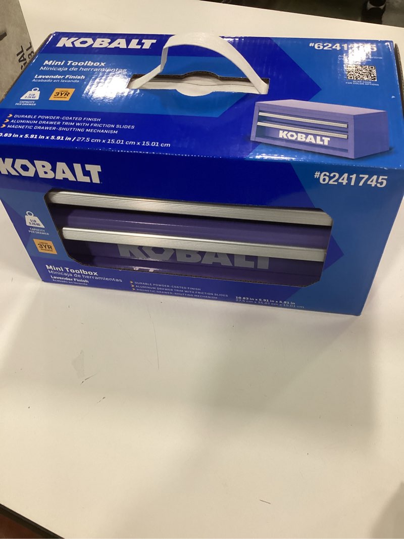 Condition photo showing Good Condition for Kobalt Mini Toolbox Purple Lavender 2 Drawer 6241745 Lowes