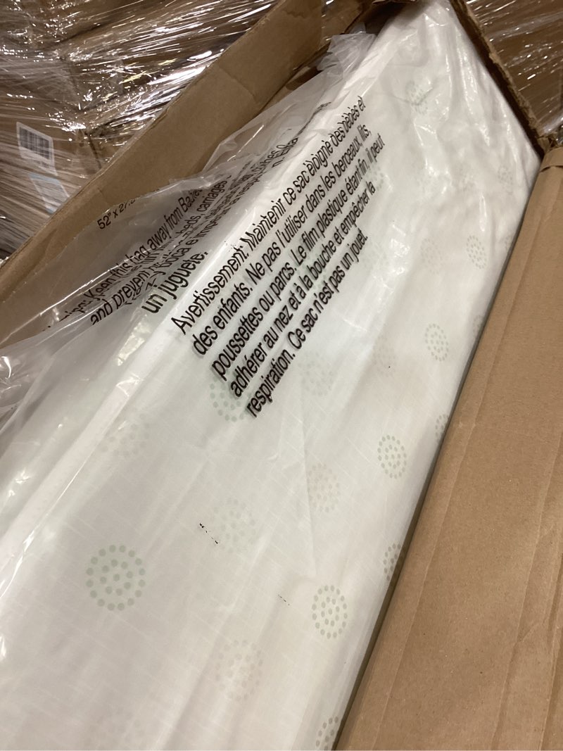 Condition photo showing Good Condition for delta children twinkle galaxy dual sided crib and toddler mattress - premium sustainably sourced fiber core - waterproof - greenguard gold certified (non-toxic) - 7 year warranty - made in usa galaxy mattress