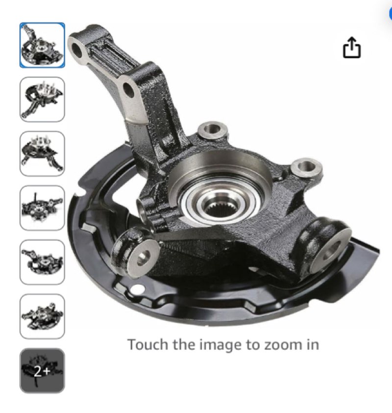 Front Left Complete Wheel Hub Bearing Steering Knuckle Assembly 698-379 for 2002 2003 2004 2005 2006 Nissan Altima L4 2.5L