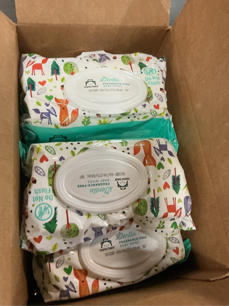 Condition photo showing Good Condition for amazon brand - mama bear gentle fragrance free baby wipes, hypoallergenic, sensitive skin, unscented, 800 count (8 packs of 100) 100 count (pack of 8)
