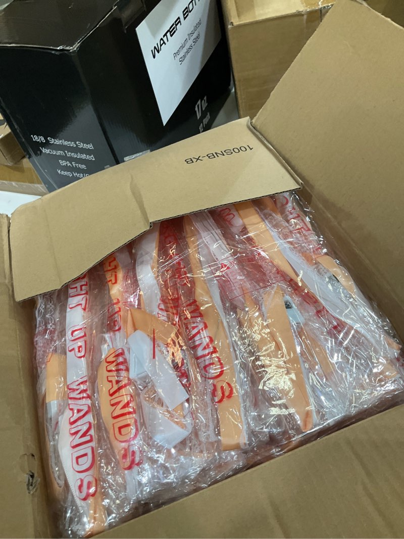 Condition photo showing New/Like New for 100 PCS Wedding Wands with Lights,Fairy Wands, LED Silk Fairy Wand with Bells for Wedding Send Off, New Year, Raves, Concert, Birthday