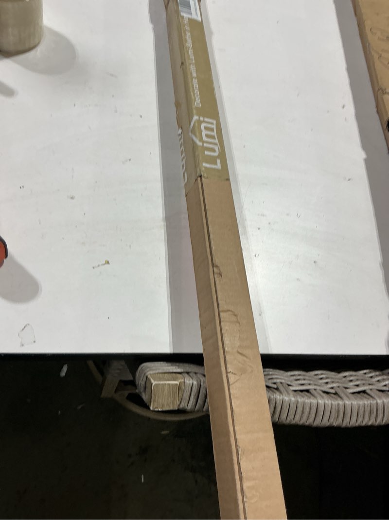 Condition photo showing As Is for lumi mix and match 4ft 1-3/8 in. dia. wood single rod (heritage oak, 4ft 1-piece) heritage oak 4ft