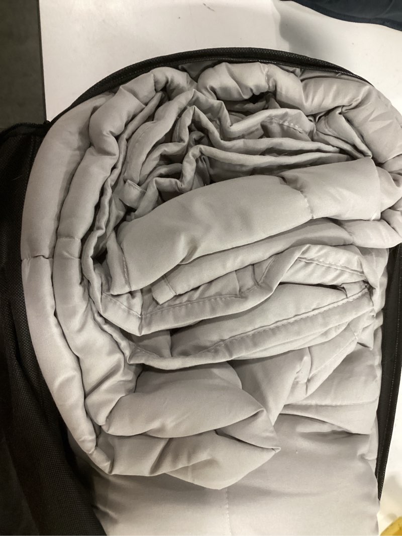 Condition photo showing As Is for Weighted Blanket Queen/King Size (80"x87" 20lbs),Ultra Soft and Cozy Cooling Weighted Blanket for Adult,Heavy Blanket with Machine Washable Soft Blanket, Stone Grey Stone Grey 80x87-20lb