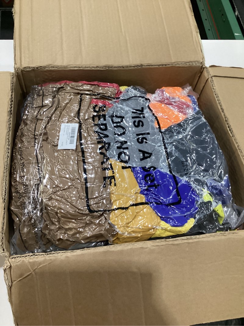 Condition photo showing Good Condition for Liitrsh 120 Pcs Homeless Care Package Supplies Bulk Winter Beanie Hat Gloves Socks Scarves Polyester Drawstring Bags for Men Multicolor