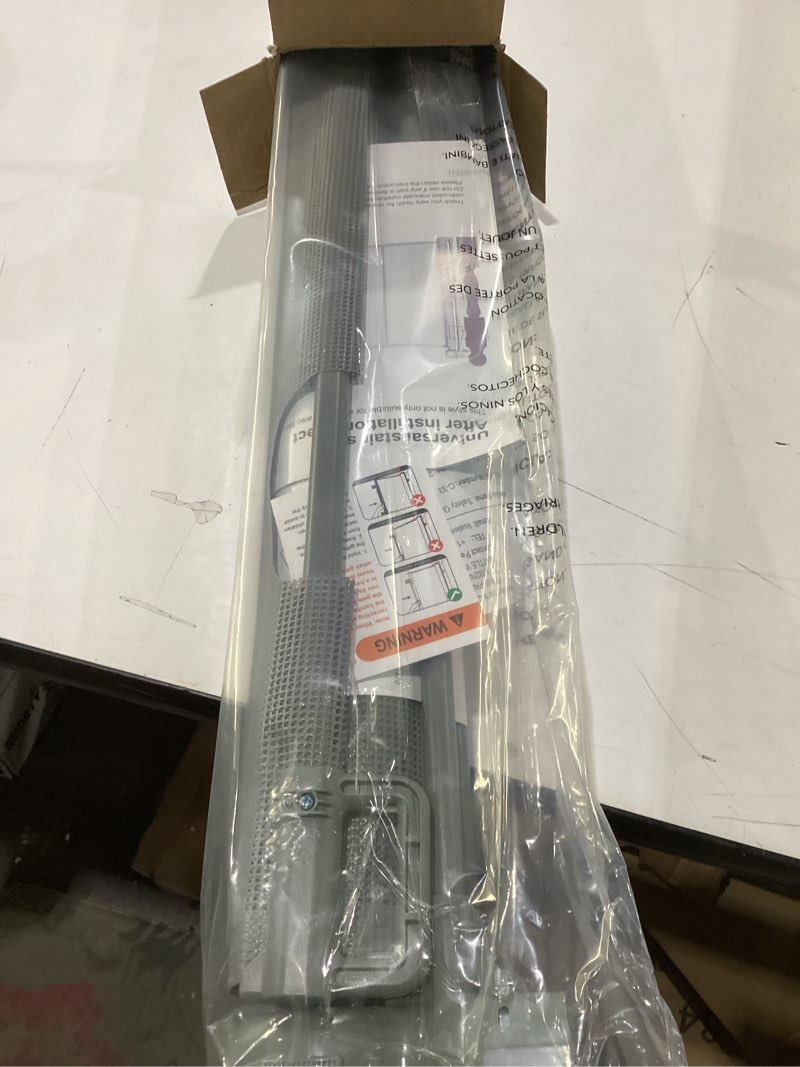 Condition photo showing New/Like New for 140 Inch Outdoor Retractable Gate for Dogs Extra Wide Baby Gate Retractable Dog Gates for Doorway Extra Wide Dog Gate for Large Openings Extra Wide Pet Gate for Stair Retractable Baby Gates for Stairs Gray 140" Wide