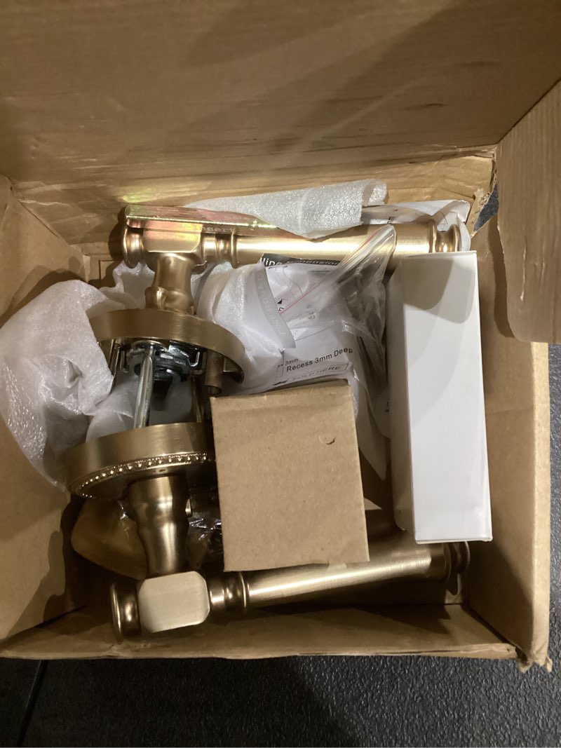 Condition photo showing Good Condition for amerdeco 1 pack champagne bronze privacy door handles, champagne bronze interior door knobs,heavy duty door lever for bedroom and bathroom, reversible keyless for right & left side am0034 privacy 1 pack champagne bronze