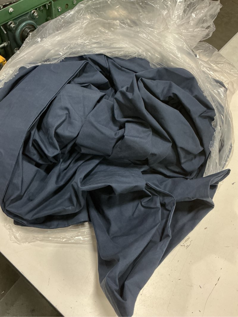 Condition photo showing As Is for organic crisp percale deluxe bedding bundle, king, navy