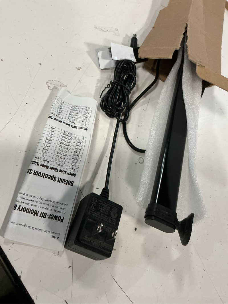Condition photo showing As Is for pawfly aquarium light with bluetooth for plants, 12w 24 inch full spectrum fish tank light for 24-44 inch fish tanks, submersible led lights with app control, timer modes & adjustable brightness pro 24 inch for 24 to 44 inch tank