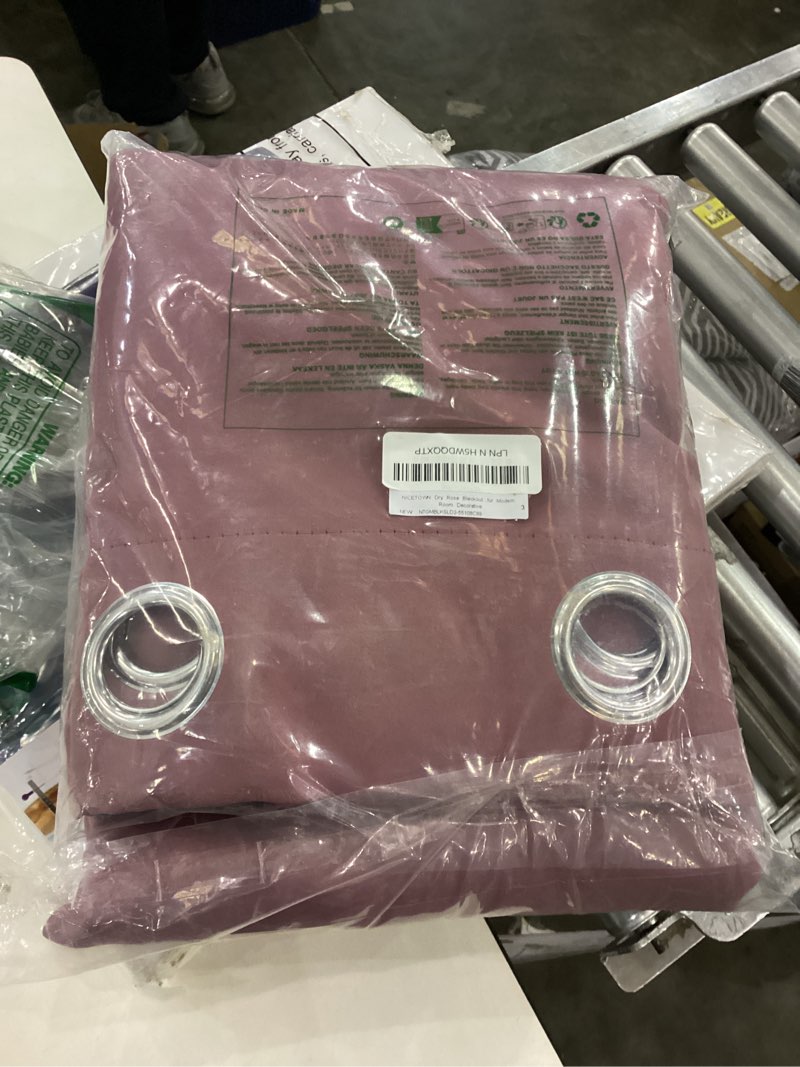 NICETOWN Dry Rose Blackout Curtains 108" Long for Office, Dining Room, 55" Wide, 2 Pieces, Guest Roo