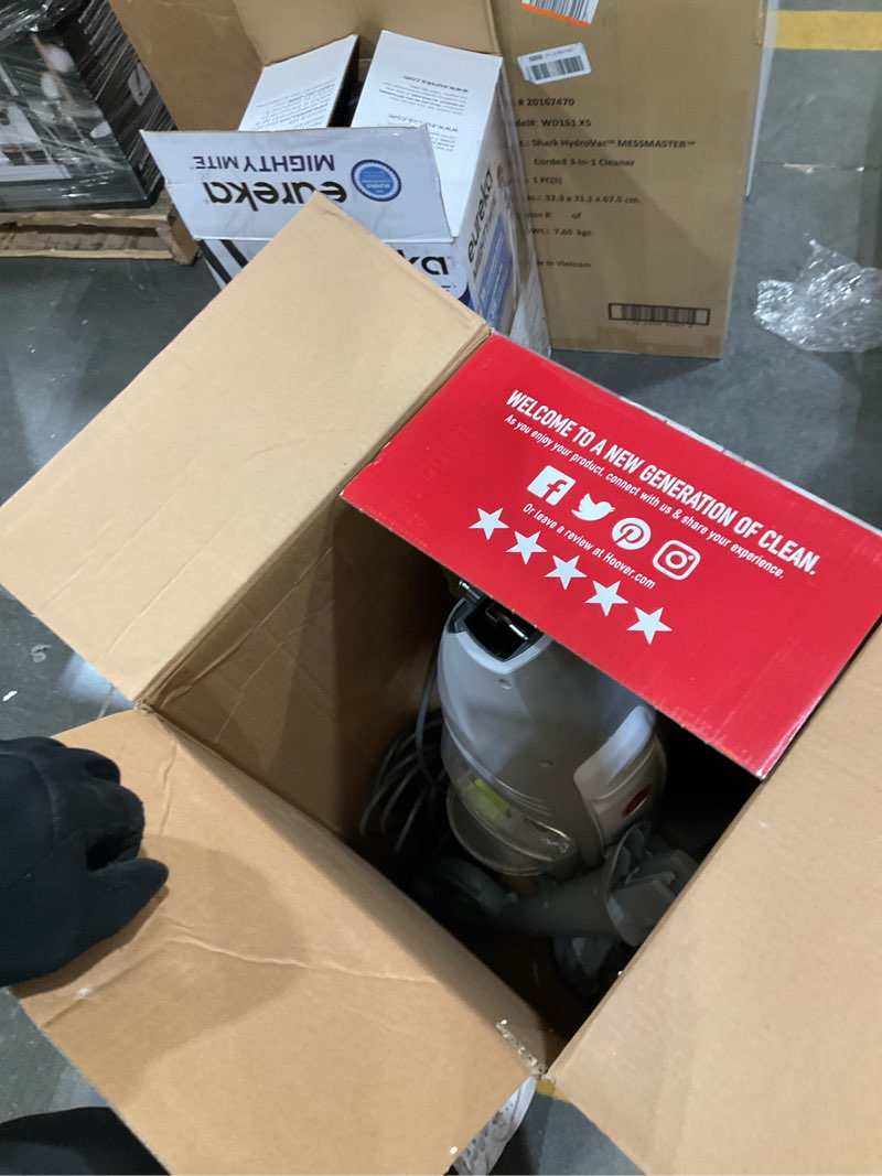 Condition photo showing As Is for Hoover FloorMate Deluxe Hard Floor Cleaner Machine, Lightweight Cleaning Machine, Floor Scrubber with Spin Scrub Brushes, Wash and Dry Mode, Ideal for Hardwood, Vinyl, Tile, Laminate and More