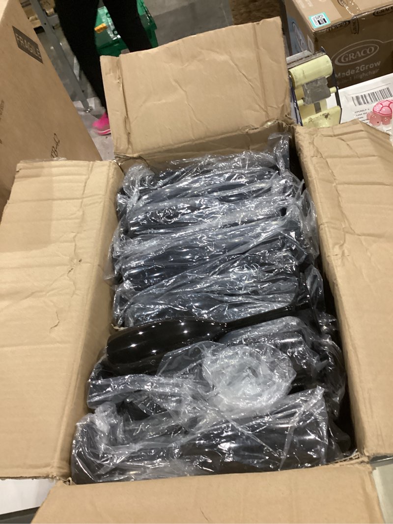 Condition photo showing Good Condition for domensi 60 pcs champagne flutes bulk 6 oz christmas acrylic wine glasses toasting goblet unbreakable plastic high stem champagne cups for wedding birthday party (black) black 60
