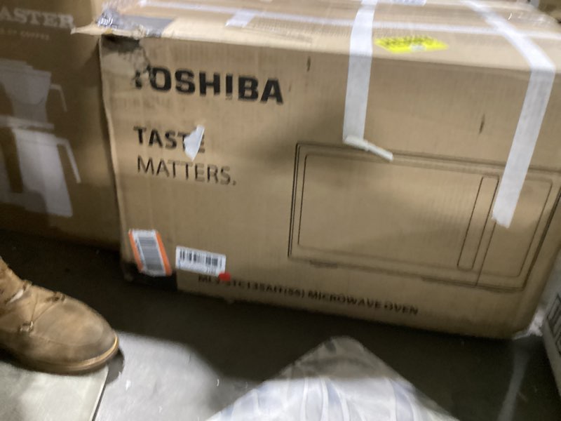 Condition photo showing New/Like New for TOSHIBA OptiChef Air Fryer Combo Countertop Microwave Oven with 2.4-Inch Color Screen, Origin Inverter Technology, Smart Sensor, Compatible with Alexa, 1100W, 1.3 Cu.Ft, Silver ML2-STC13SAIT(SS)