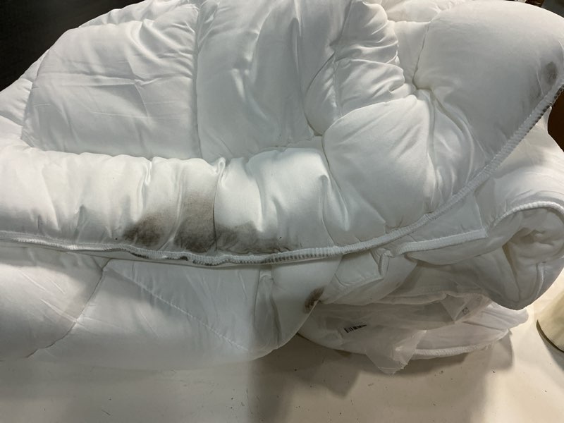 Condition photo showing As Is for niagara sleep solution cloud-like king mattress topper - 100% cotton top mattress pad for back pain relief - breathable & naturally cooling for hot sleepers, white white king