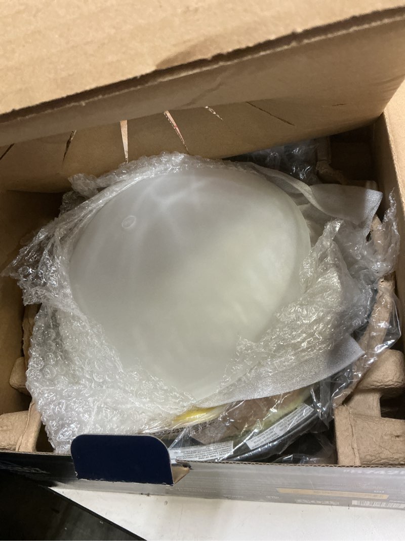 Condition photo showing Good Condition for  Project Source 13-in Matte Black Indoor 2 -Light Flush Mount Light with Frosted Glass 2 -Pack