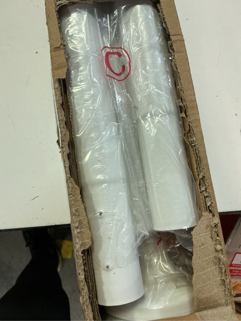 Condition photo showing New/Like New for zocone tension curtain rod 51-168in(4-14ft),no drill curtain rods for window outdoor patio,adjustable shower curtain rod for bathroom renter friendly,heavy duty extra long tension rod never rust,white white 51-168 inches