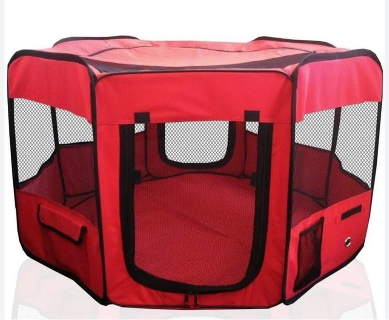  ARMARKAT PORTABLE PLAYPEN PP002R-XL BLACK AND RED COMBO