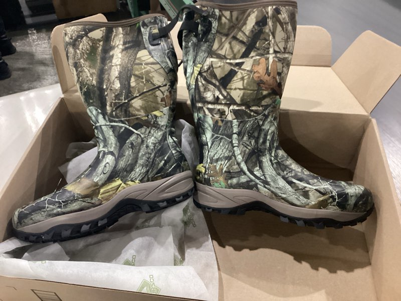 Obcursco Hunting Boots for Men, Waterproof Insulated 6mm Neoprene Rubber Boots for Hunting and Outdoor Activities (Camo) 12 Camo