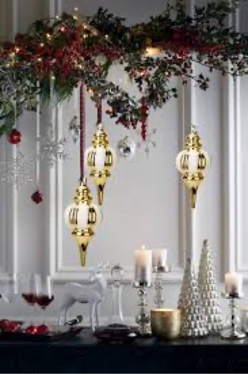 2 Pcs 10\\\\\\\" Large Christmas Ball Ornaments - Shatterproof Finial Drop Decorations for Holiday Tree - Gold Big Hanging 