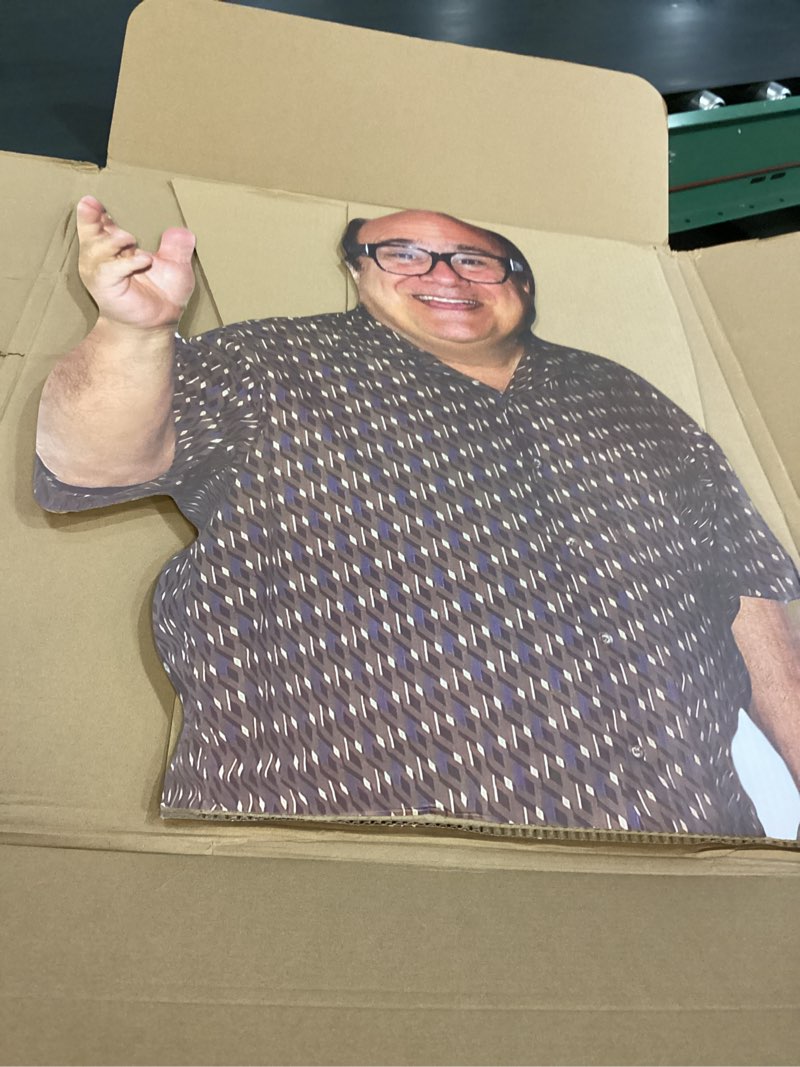 Condition photo showing Good Condition for Novelty Native Danny Devito Life Size Standup Cardboard Cutout Standee (Creaseless Edition)