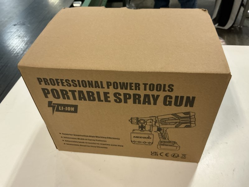 Condition photo showing New/Like New for MEE GOO Paint Sprayer,Electric Paint Spray Gun-200W High Power,5 Nozzle Sizes,Compatible with DeWalt Batteries(Not Include Battery),Adjustable Flow Control-Perfect for Walls,Fences,Furniture(Yellow)
