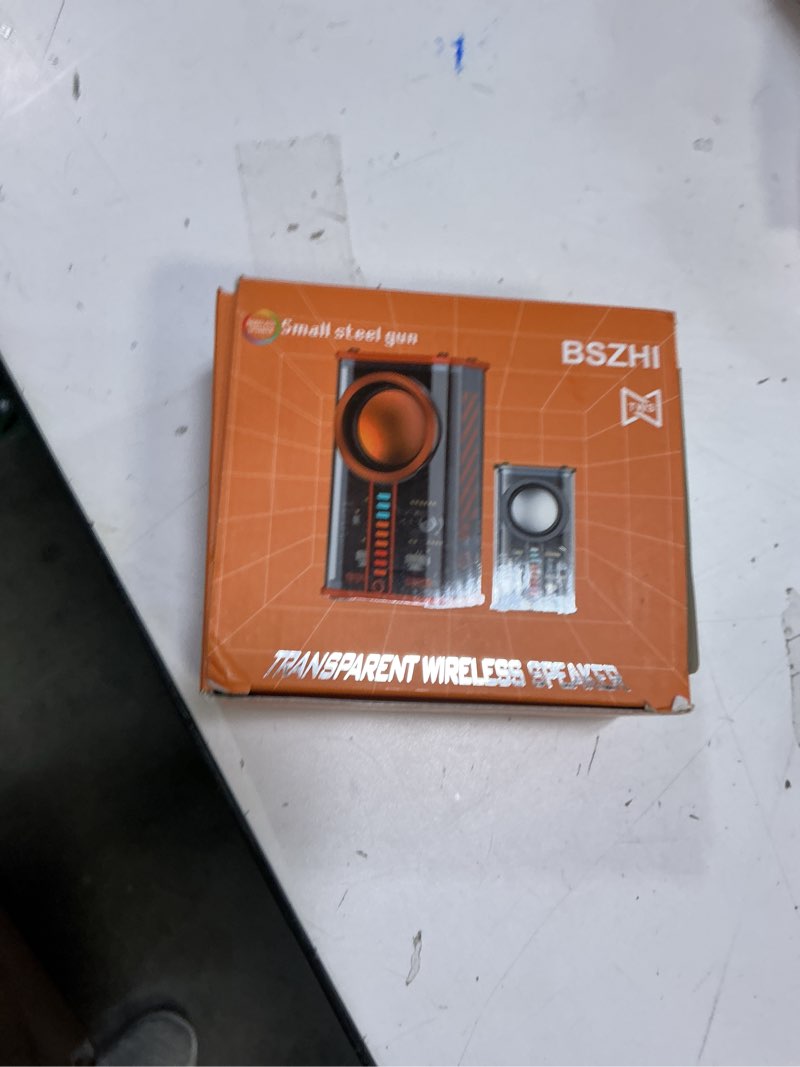 Condition photo showing New/Like New for Portable Bluetooth Speaker with Lights, Transparent Wireless Mini Bluetooth Speaker with TWS, Perfect Small Speaker HD Sound and Bass for Office, Home, Shower, Room, Bike, Car (Black)