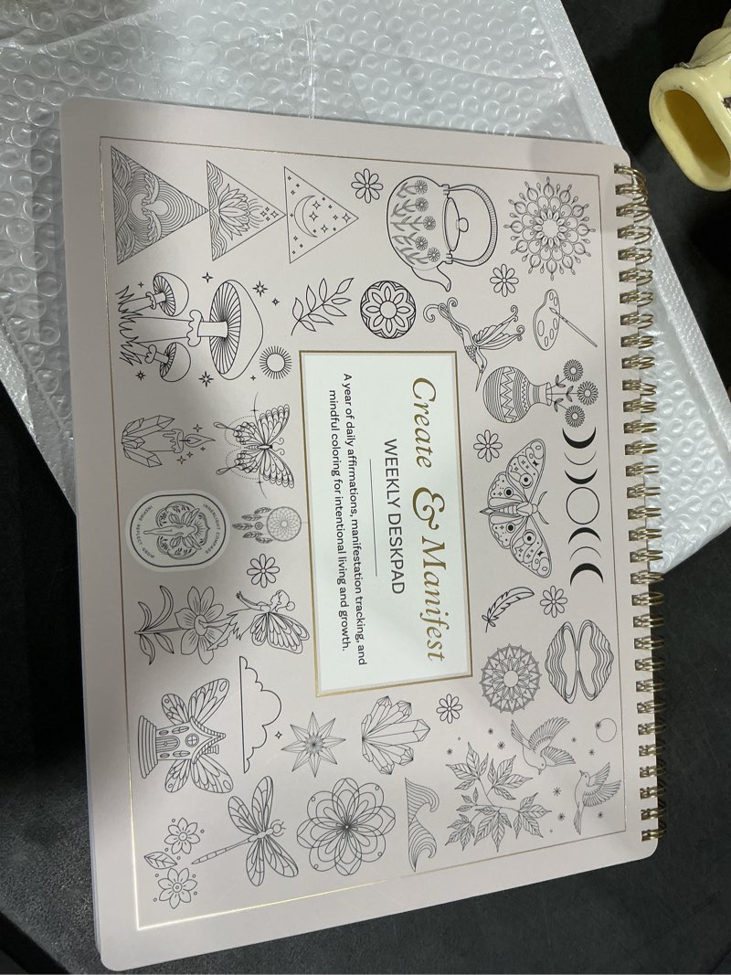 Condition photo showing New/Like New for Manifestation Planner for Daily Affirmations | Law of Attraction, Gratitude and Mindful Coloring | Intention Setting Tracker for Women | 52 Sheets for 1 Year | A4