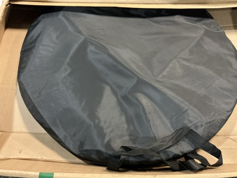 Condition photo showing Good Condition for wakeman pop up changing tent, 3.3 x 3.3 x 6.2ft, camping shower tent for portable toilet stall or dressing room with carry bag for camping, beach, or tailgate, polyester black