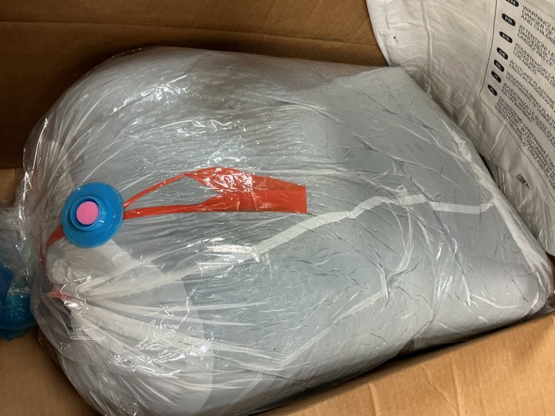 Condition photo showing As Is for Pregnancy Pillow, Full Body 57 Inch Maternity Pillow with Removable Washable Cover - Sleep Support for Legs, Back, Neck, Shoulder, HIPS, Belly for Pregnent Women, Black Grey Velvet Cover Black-grey Velvet