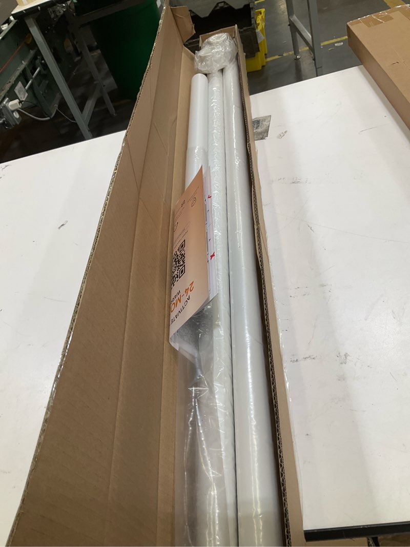 Condition photo showing Good Condition for allzone tension curtain rod for window, 83-123 inches, heavy duty curtain rods no drilling, non-slip bathroom shower tension rod, renter friendly, adjustable, spring loaded, extra long, white white 83-123 inches