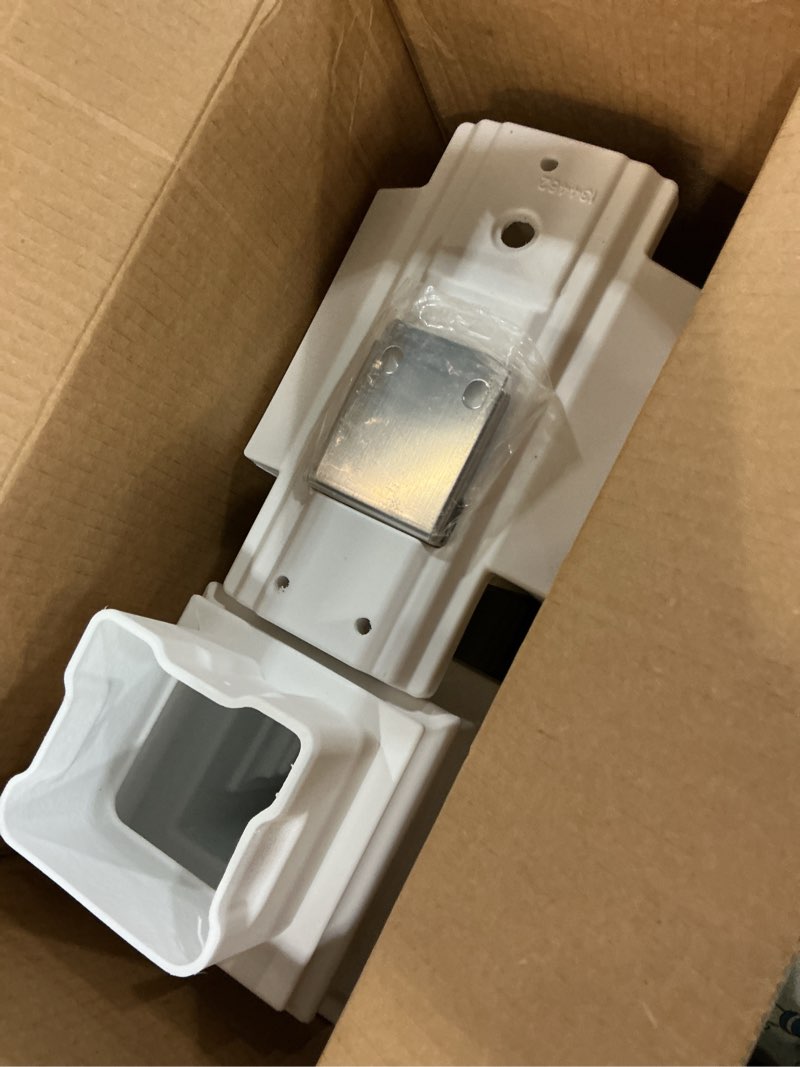 Condition photo showing Good Condition for step2 atherton mail post, mailbox not included, weather resistant, large outdoor mailbox post, made of durable plastic, easy to install, classic white mail post classic white