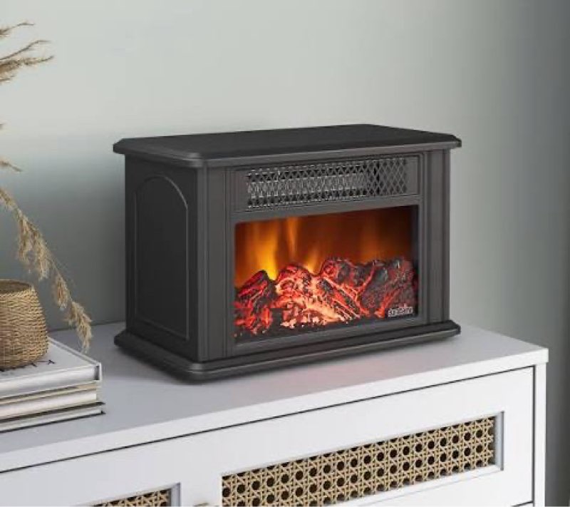 Duraflame tabletop stove heater dfs-567-tpt01 WHITE/WAXY WEATHERED PINE TOP