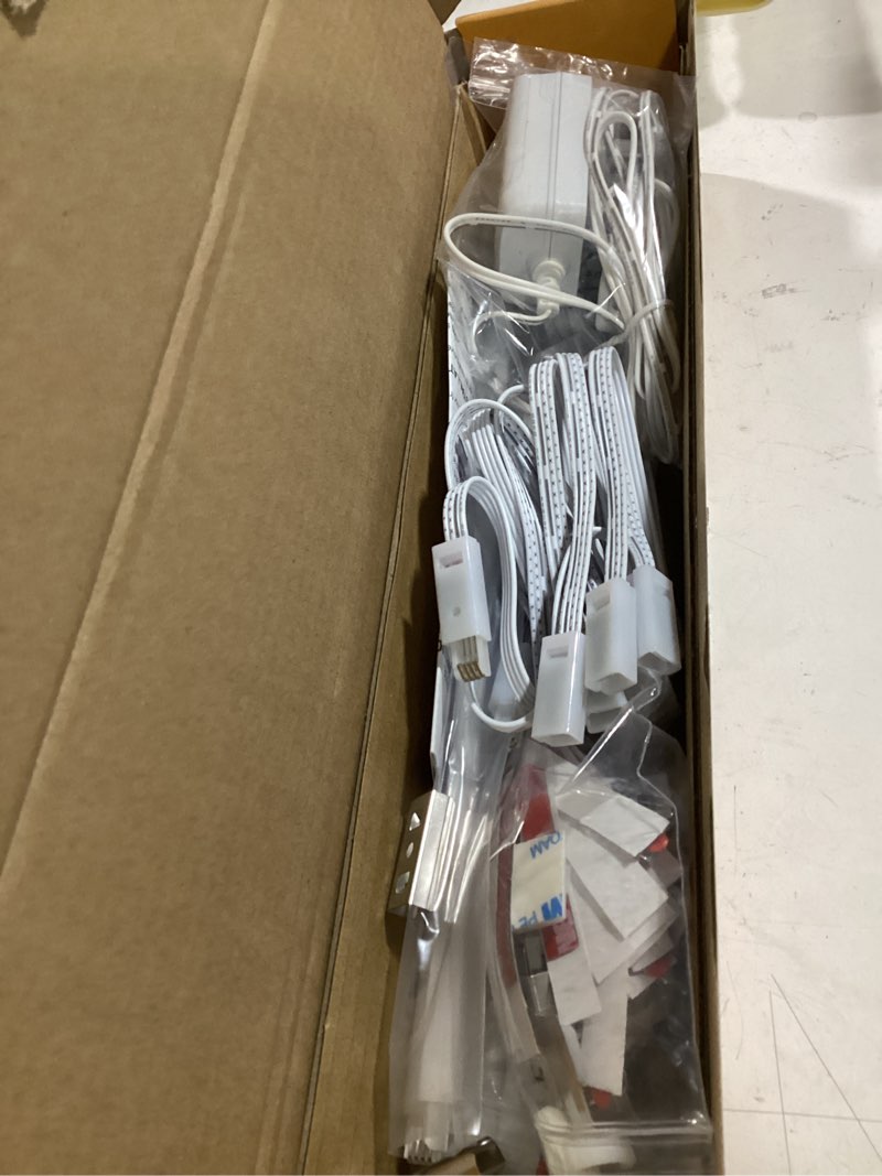 Condition photo showing New/Like New for Under Cabinet Lights, Plug in, Seamlessly Linkable 12 Inch, 6 Bars+Switch+Extensions, Under Counter Lighting for Kitchen, Closet, Gun Safe, Shelf, Display Case, LED 5000k Daylight 5000k Daylight 6 Pack