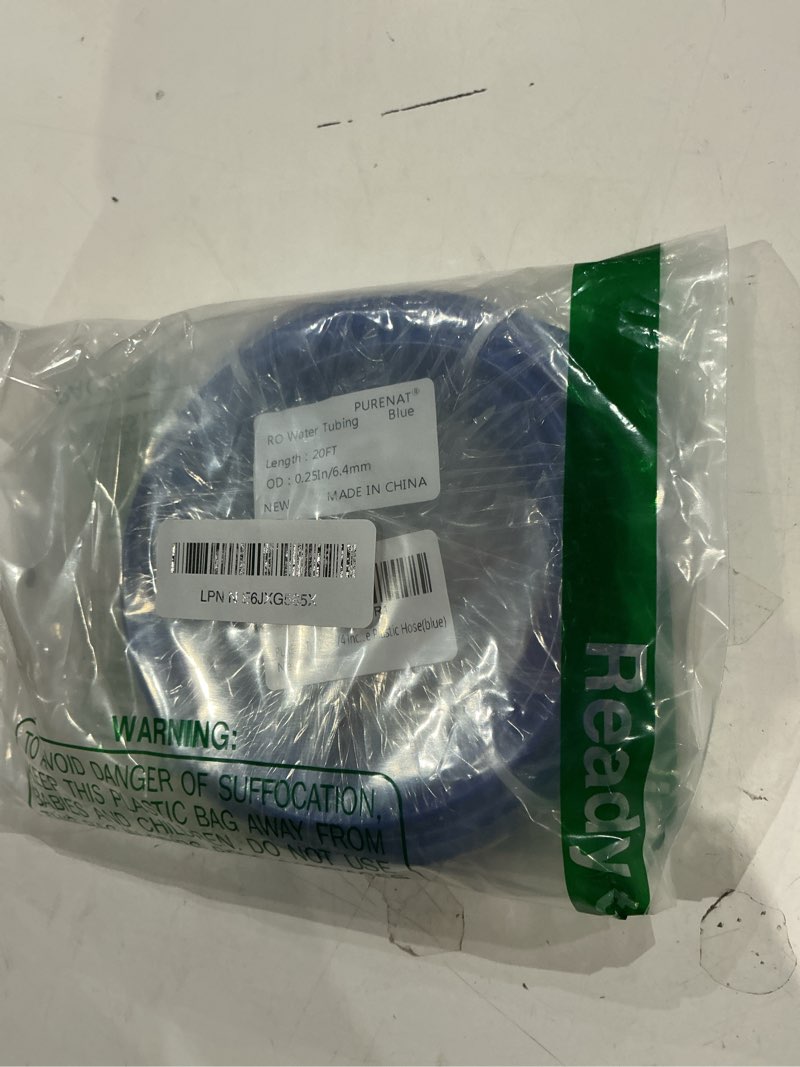 Condition photo showing As Is for purenat 20ft 1/4 inch o.d.ro water tubing,nsf certified pipe for ro(reverse osmosis) water purifier 