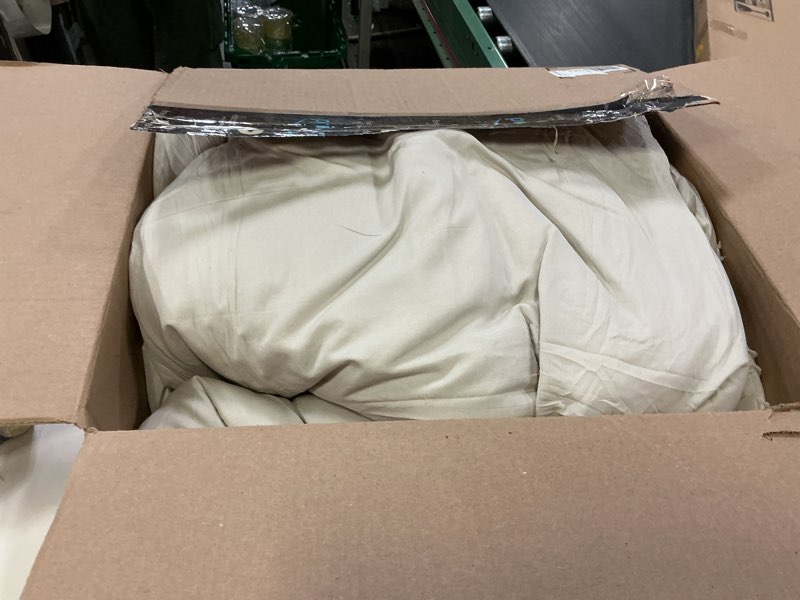 Condition photo showing As Is for Litanika Comforter King Size Set Oatmeal, 3 Pieces Boho Tufted Farmhouse Bedding Comforter Sets, Lightweight Fluffy Comforter Bed Set for All Season (104x90In Comforter and 2 Pillowcases) 02-oatmeal King (104"x90")