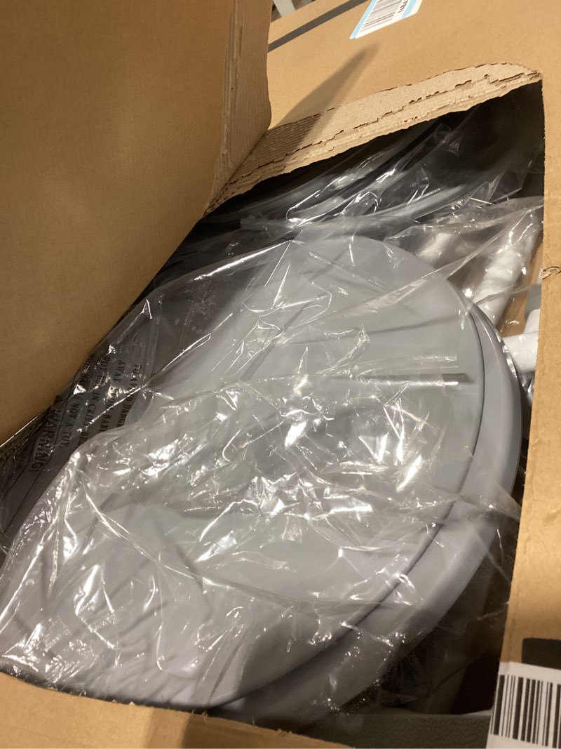 Condition photo showing Good Condition for Medline 3-in-1 Steel Bedside Commode, Elongated Seat, Sturdy Folding Frame, 7.5 QT. Bucket, 350 lb. Weight Capacity, Clip-on Seat, Easy Cleaning, Tool-Free Assembly, Gray