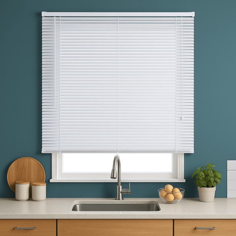 PERSIANA HORIZONTAL PVC 25MM BLOCK LUXO 140LARG X 160ALT BRANCA