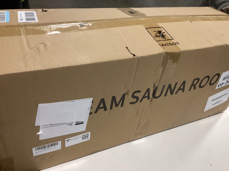 Condition photo showing New/Like New for Upgraded Portable Sauna for Home?Relaxation, Steam Sauna for Home with Steamer, Remote Control, Folding Chair, 9 Levels