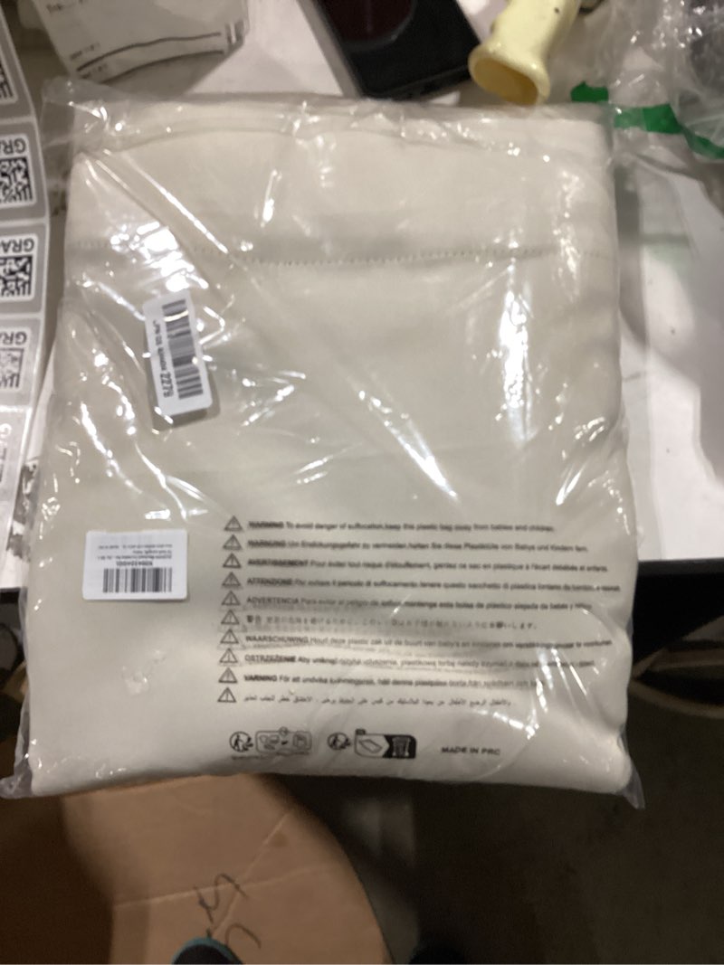 Condition photo showing Good Condition for jiuzhen blackout curtains for bedroom - thermal insulated room darkening rod pocket curtains for living room, set of 2 panels with tiebacks, 60 x 72 inch length, ivory ivory 60"w x 72"l (pack of 2)