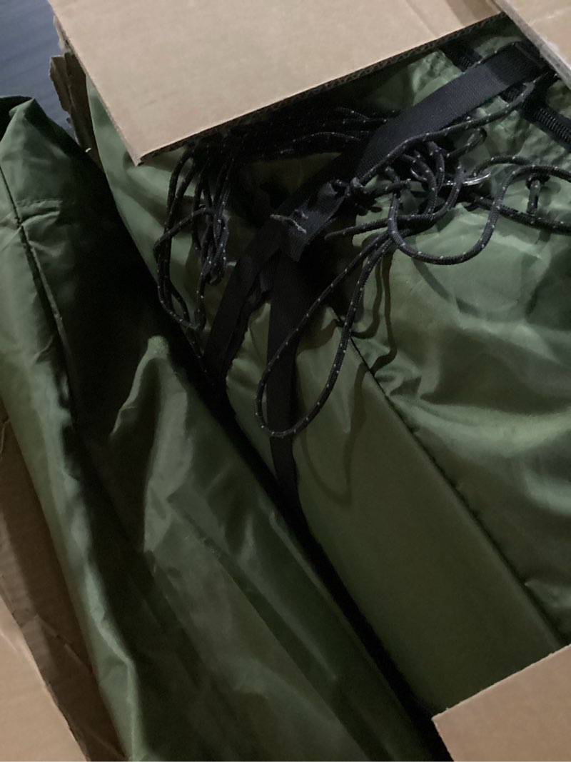 Condition photo showing As Is for oxford bell tent for family camping - spacious 13.1ft yurt with stove jack, large glamping tents for 4-6 people, 4 season oxford canvas shelter 13.1ft(green?