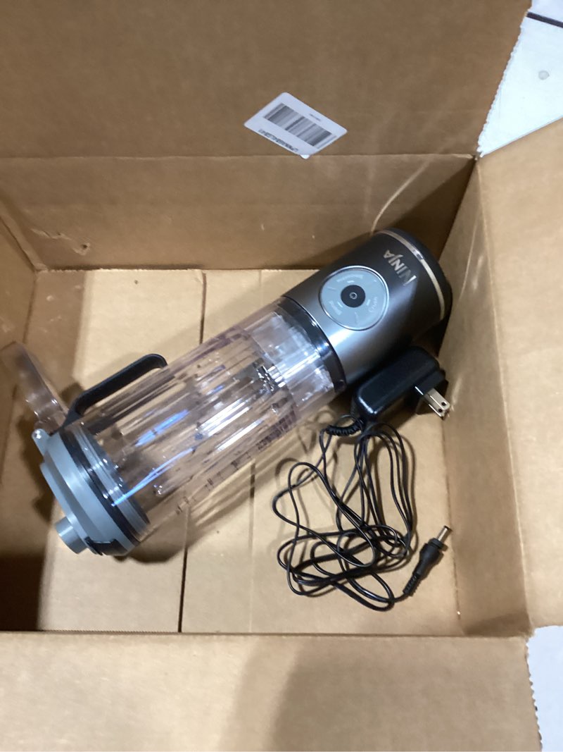 Condition photo showing As Is for Ninja Blast Max, Portable & Personal Blender + Twist & Go, Smoothie, Blend, Ice Crush, 3 Programs, Cordless, 22 oz removable Vessel, Dishwasher Safe, Leakproof, Grey, BC251GY Gray