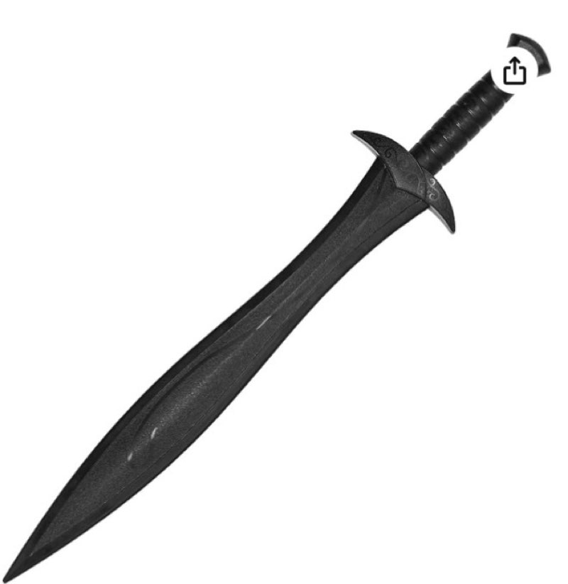 24.8" polypropylene short training sword
