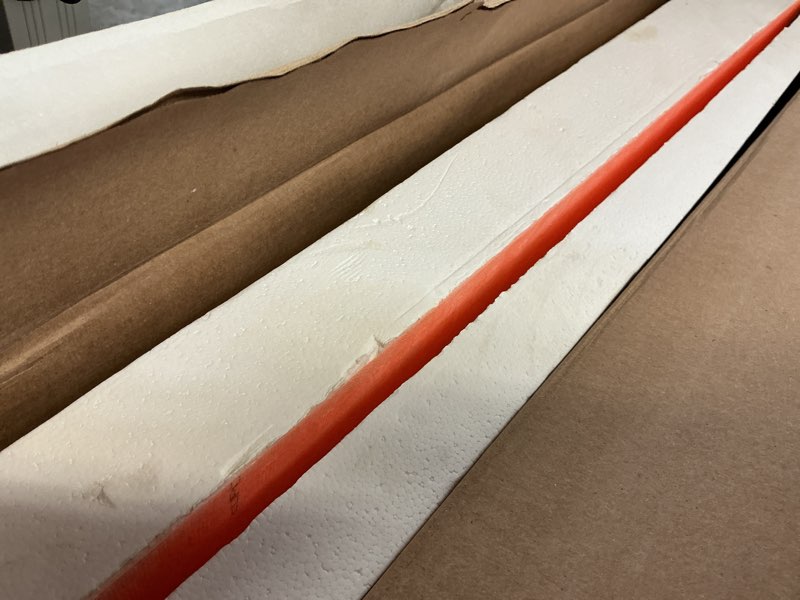 Condition photo showing As Is for kerdi-shower-lt/-lts 36 in. x 72 in. perimeter linear drain shower tray floor installation kit for accessory