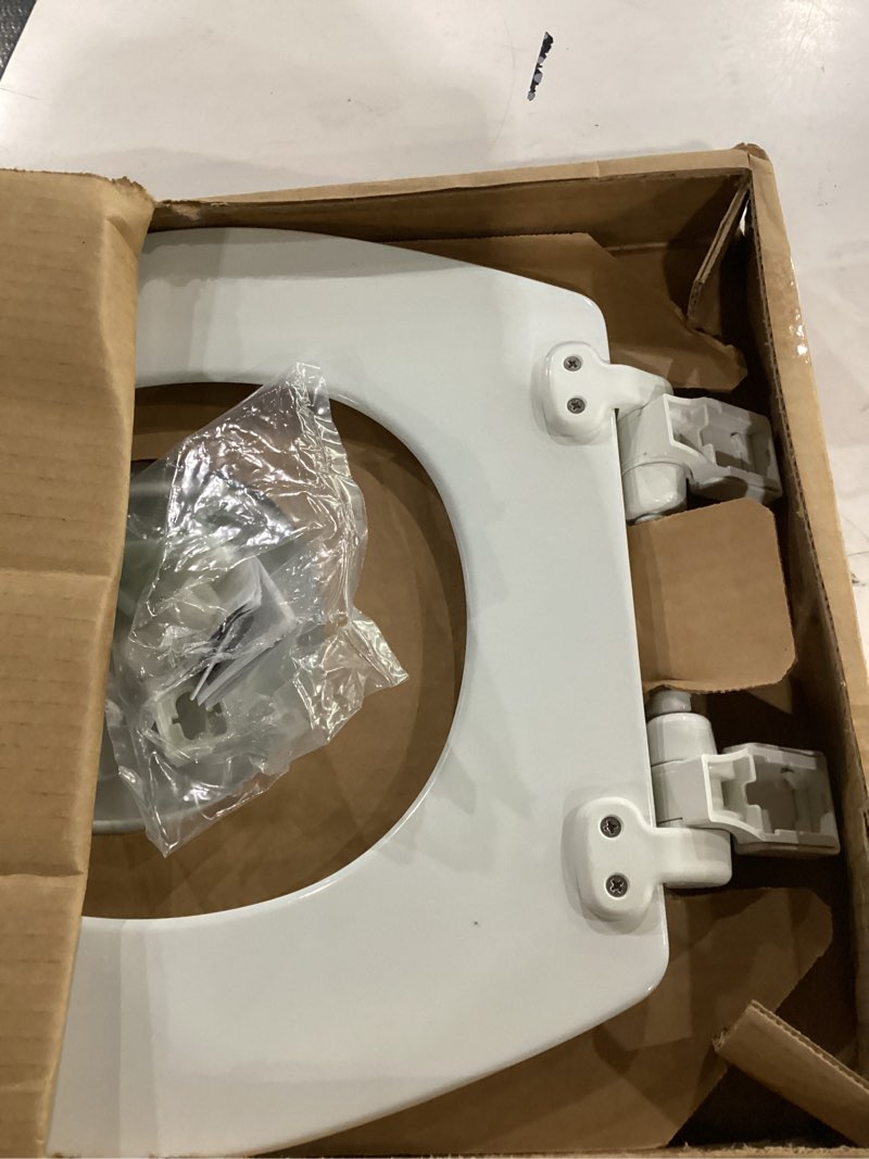 Condition photo showing Good Condition for mayfair nextstep2 toilet seat with built-in potty training seat, slow-close, removable that will never loosen, round, white round 1