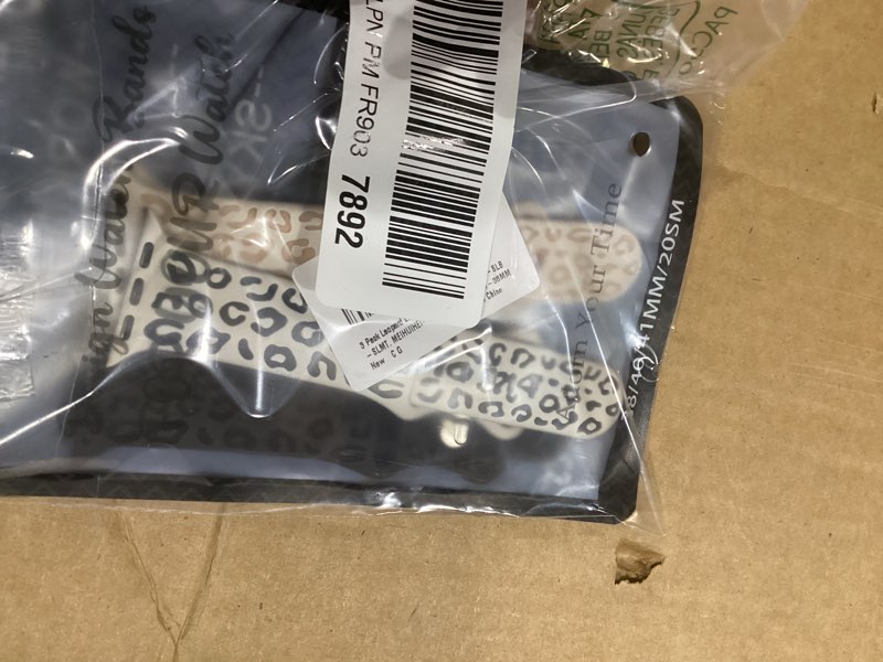 Condition photo showing Good Condition for 3 Pack Leopard Engraved Bands Compatible with Apple Watch Band 41mm 40mm 38mm 42mm 44mm 45mm 46mm 49mm Women, Soft Silicone Cheetah Embossed Sport Strap for iWatch Series 10 9 8 7 6 5 4 3 2 1 Ultra DGrey & Black,Starlight&Black,Starlight&Nude Tan 38/40/41/42mm(Series 10)