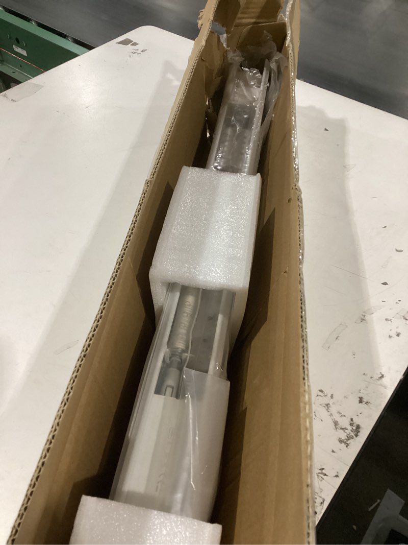 Condition photo showing New/Like New for Allesin No Drill Motorized Cellular Shades Quiet Motor 45dB Smart Honeycomb Blinds with App and Voice Control Rechargeable Solar Option Aluminum Rails(29" W x 64" H, 100% Blackout Volcanic Gray) 100% Blackout Volcanic Gray 29"W x 64"H