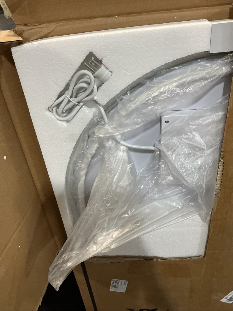 Condition photo showing Good Condition for keonjinn 24 x 40 inch oval led mirror for bathroom, pill-shaped backlit mirror bathroom for wall, hd tempered glass, safe defogging, ul-listed, 3000k/4500k/6500k, (horizontal/vertical) pill-shape 40"l x 24"w
