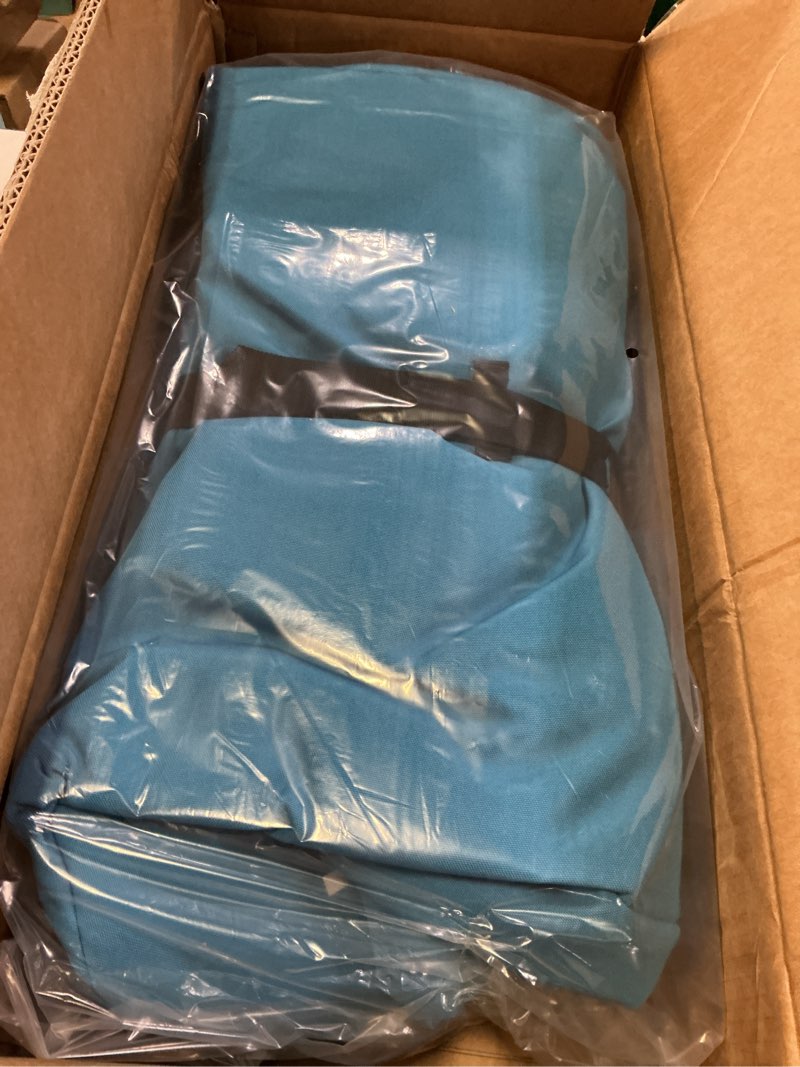Condition photo showing Good Condition for stroller bag for airplane, stroller travel bag compatible with uppababy vista v1 v2 v3, cruz v1 v2 v3, rolling wheel bag with storage pocket, multiple handles,luggage tag for flight travel,blue
